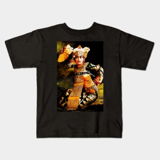 Balinese Traditional Dancer Bali Indonesia Barong Painting Kids T-Shirt